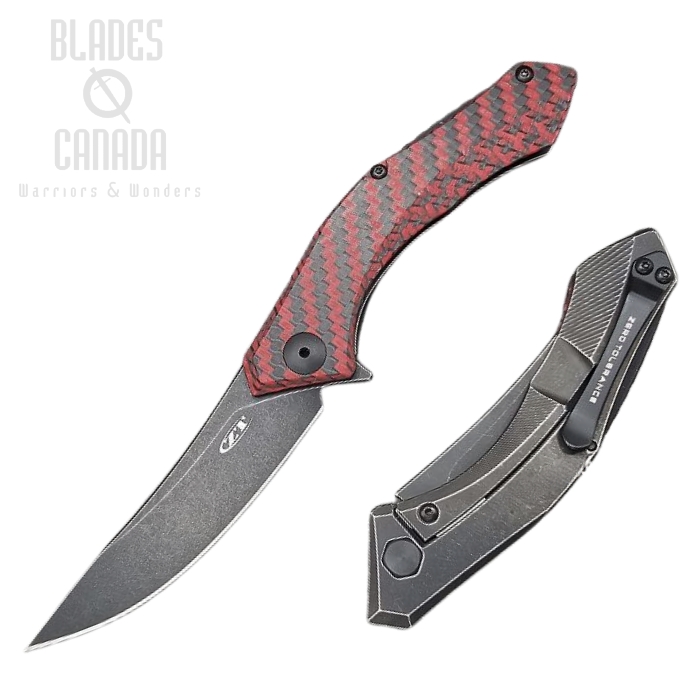 Zero Tolerance 0460RDBW Flipper Framelock Knife, 20CV Black SW, Carbon Fiber Red/Titanium Black, ZT0460RDBW Zero Tolerance 0460RDBW Flipper Framelock Knife, 20CV Black SW, Carbon Fiber Red/Titanium Black, ZT0460RDBW